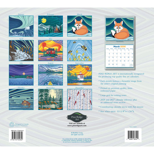 Quiet Places 2026 Wall Calendar