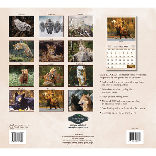 Animal Instincts 2026 Wall Calendar
