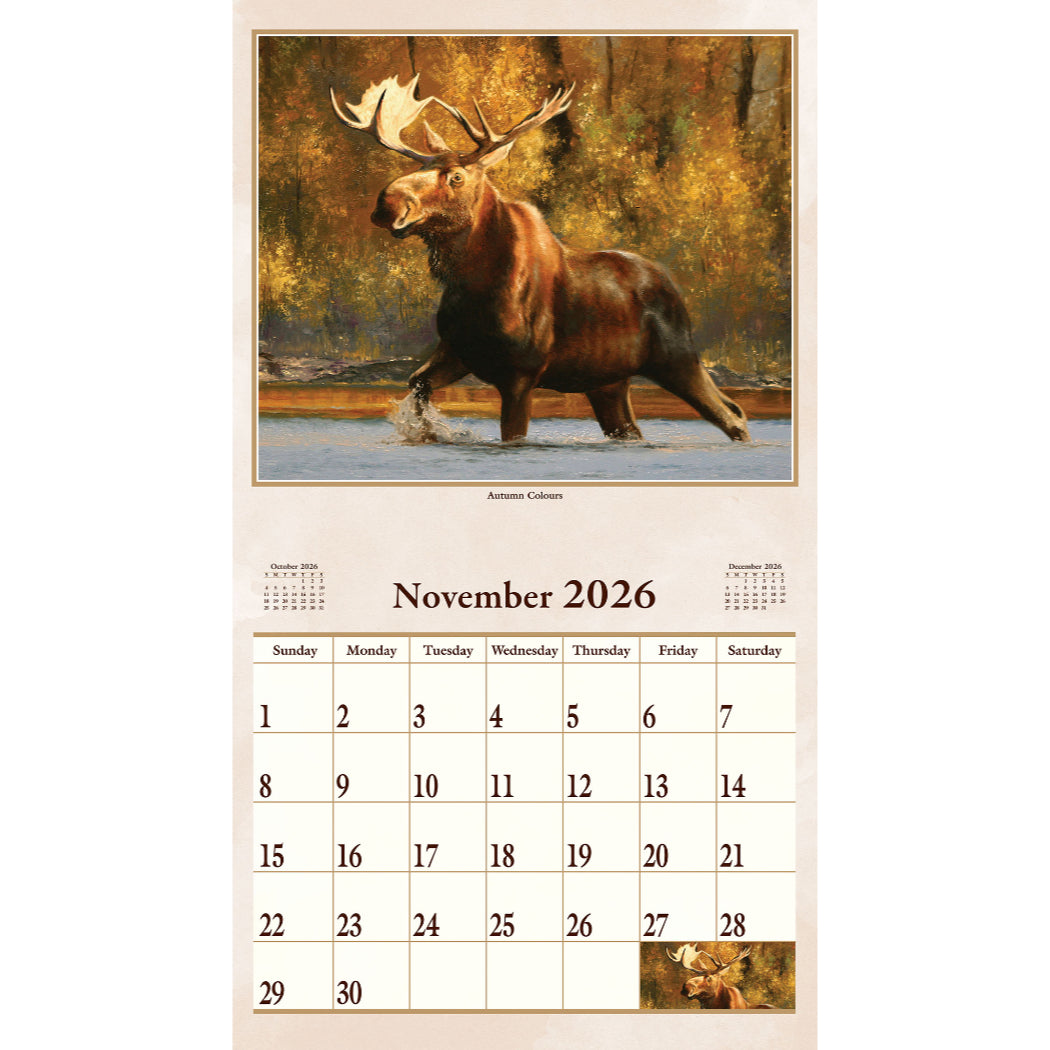 Animal Instincts 2026 Wall Calendar
