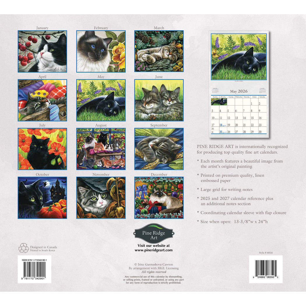 The Cat's Meow 2026 Wall Calendar