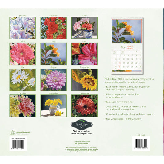Beauty in Bloom 2026 Wall Calendar