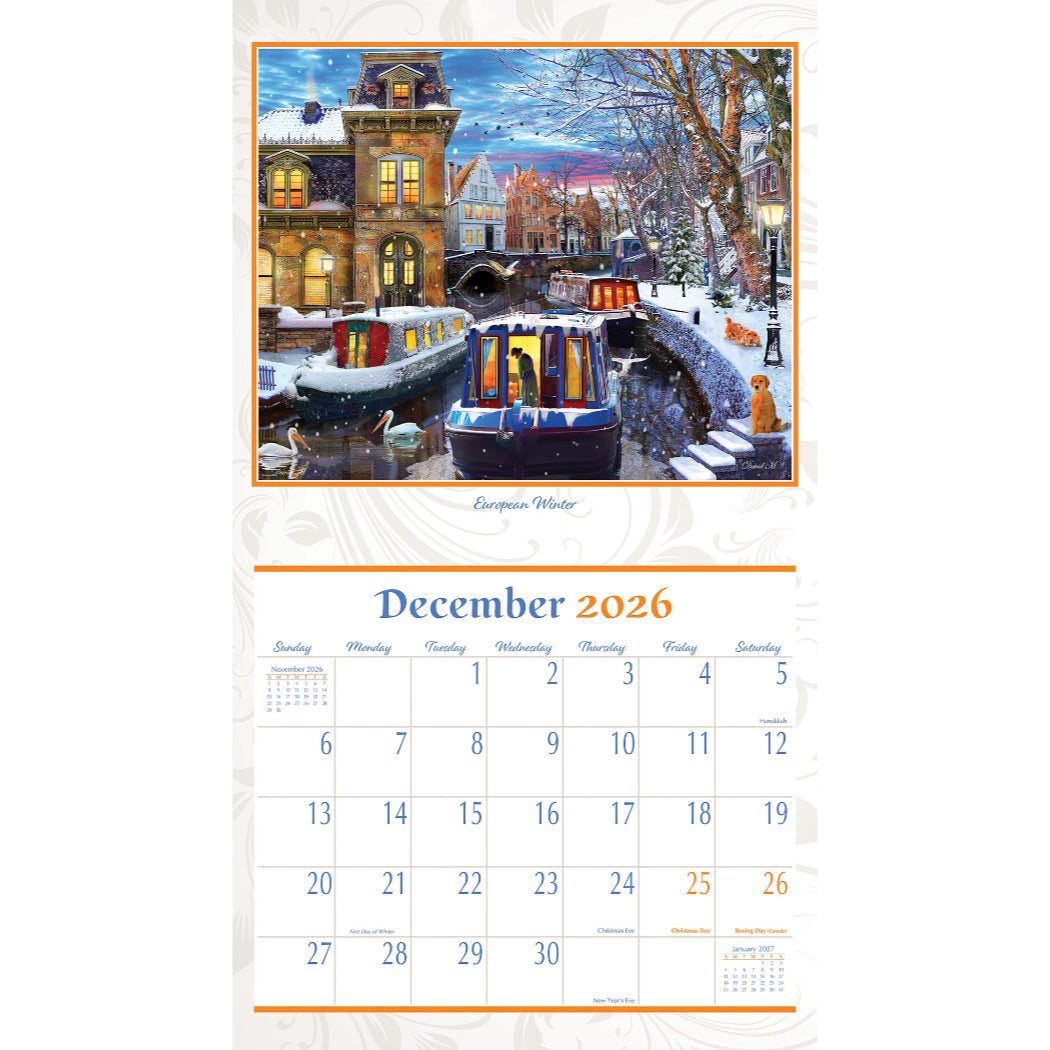 European Vacation 2026 Wall Calendar