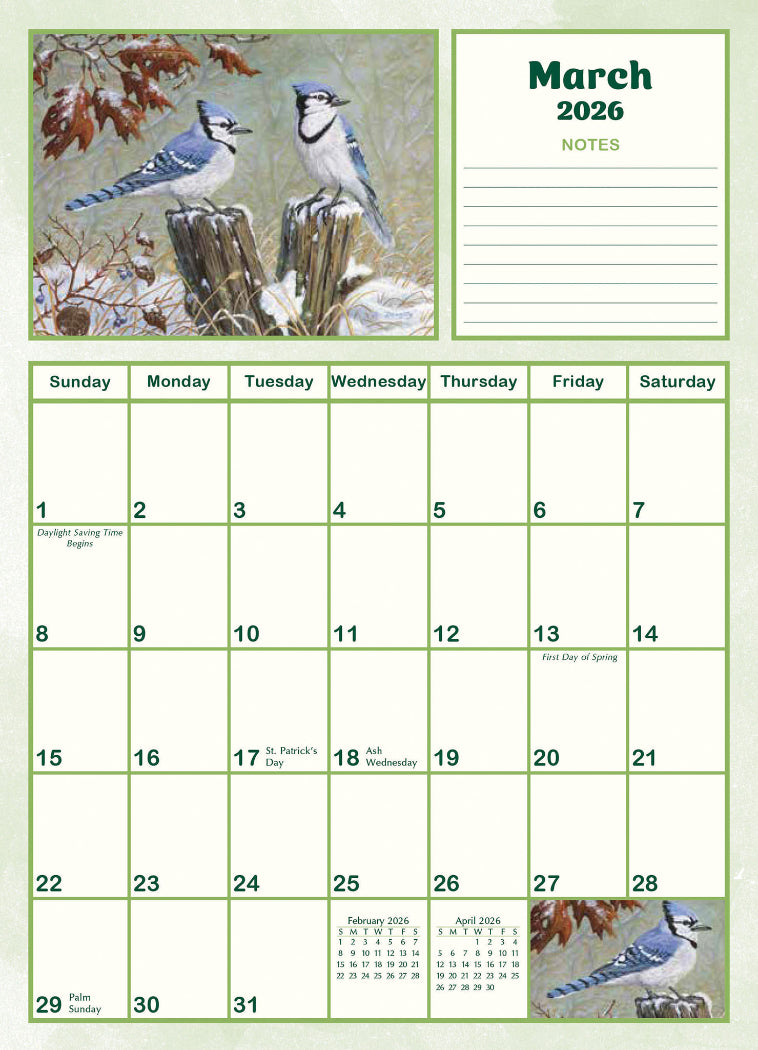 2026 Wings of Nature Pocket Planner