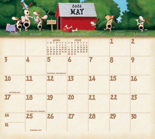 2026 A Dog's life Magnetic Calendar Pad