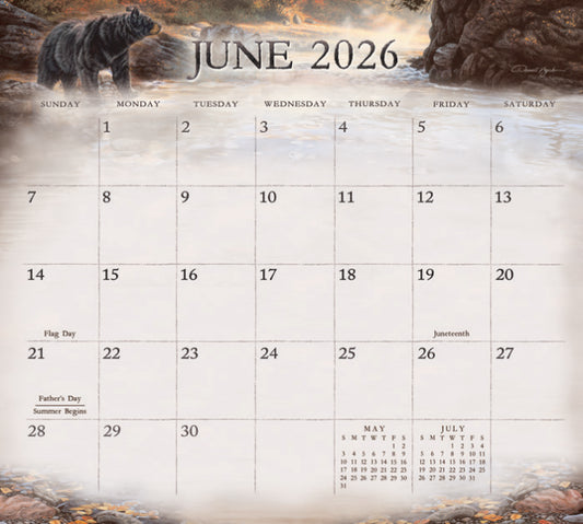 2026 Cabin View Magnetic Calendar Pad