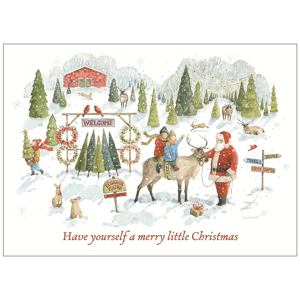 Santa's Tree Farm Boxed Christmas Cards