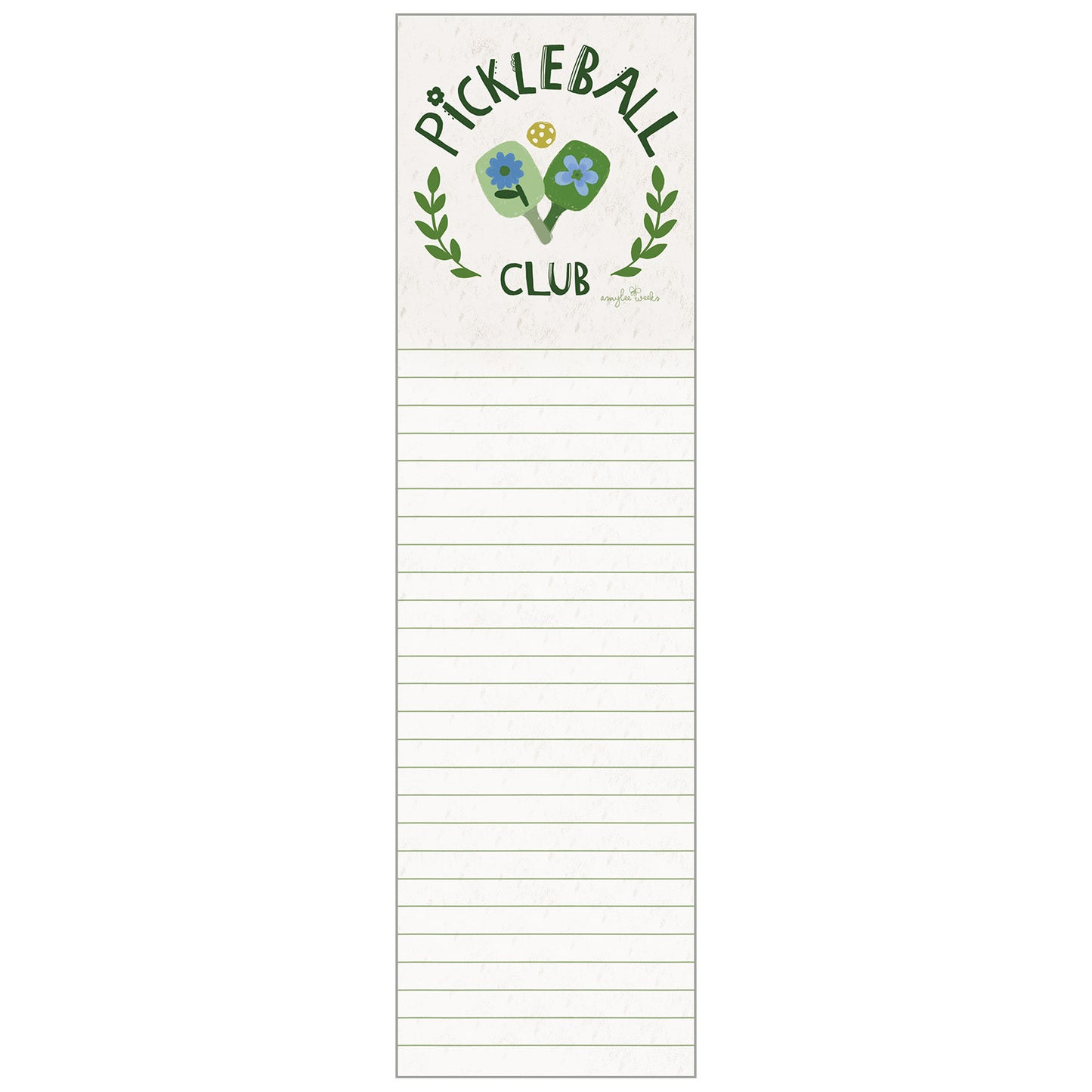 Pickleball Club Magnetic List pad