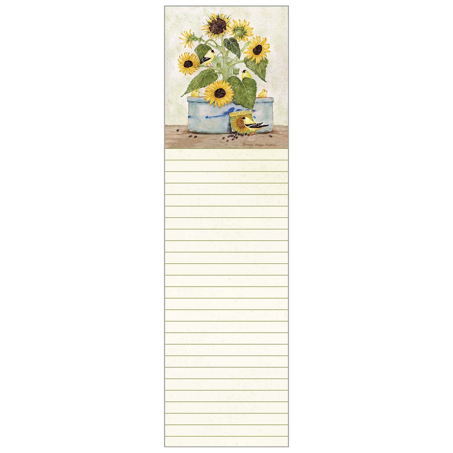 Sunflower Crock Magnetic Listpad