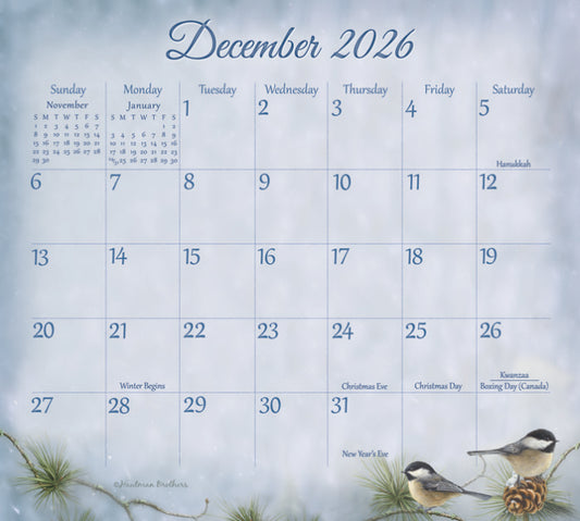 2026 Songbirds Magnetic Calendar Pad