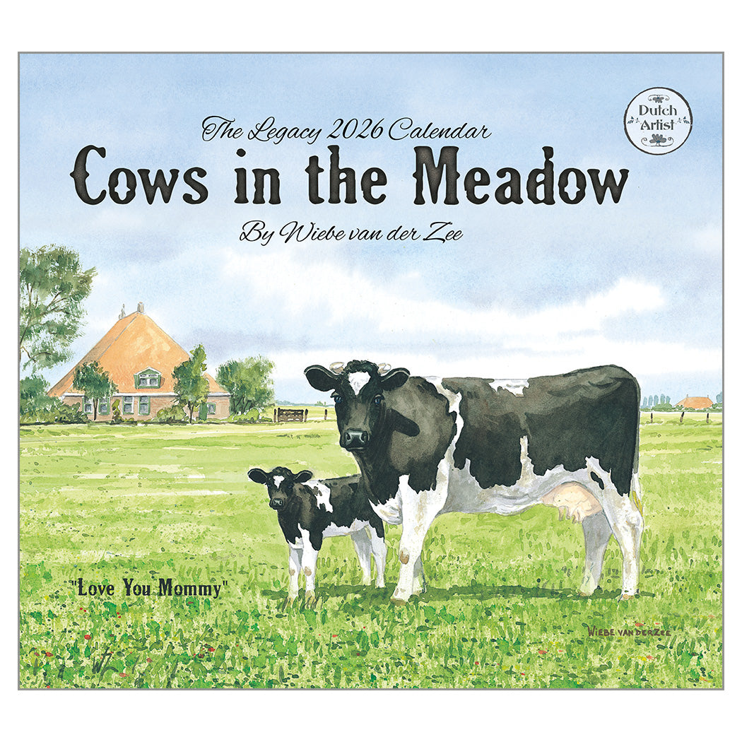 Cows in the Meadow 2026 Wall Calendar
