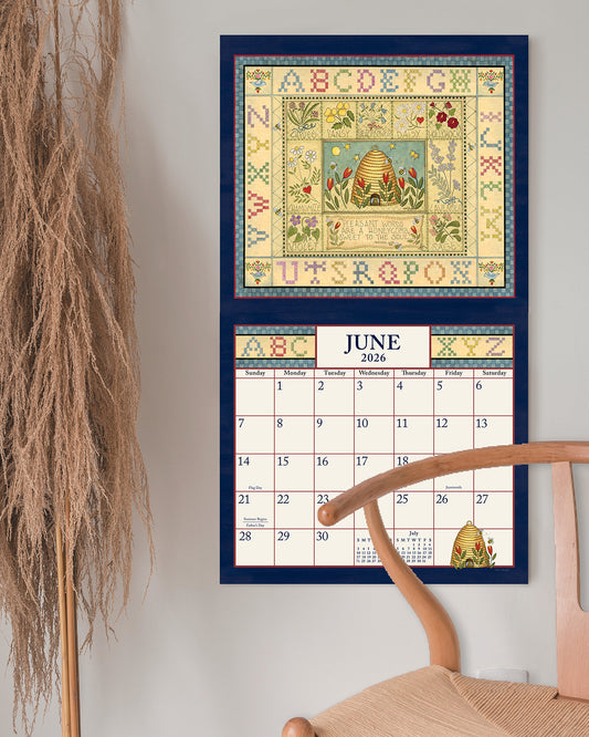 Sampler Calendar 2026 Wall Calendar