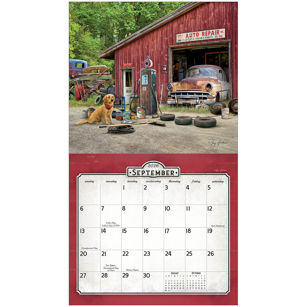 Nostalgic Main Street 2026 Wall Calendar