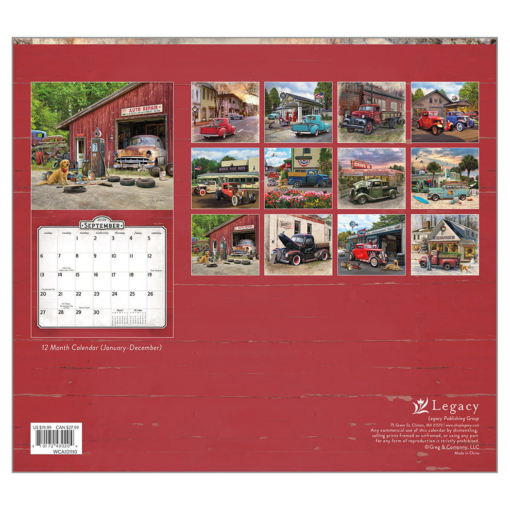 Nostalgic Main Street 2026 Wall Calendar
