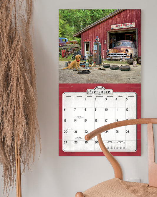 Nostalgic Main Street 2026 Wall Calendar