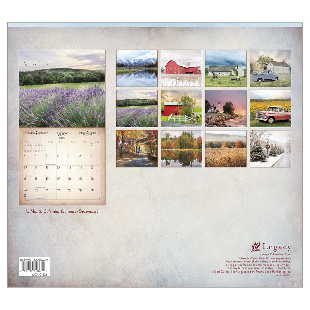 Land that I Love 2026 Wall Calendar