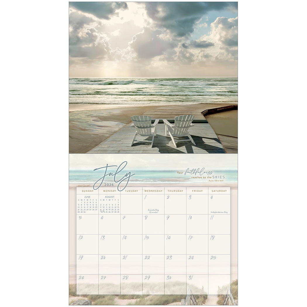 Seaside Serenity 2026 Wall Calendar