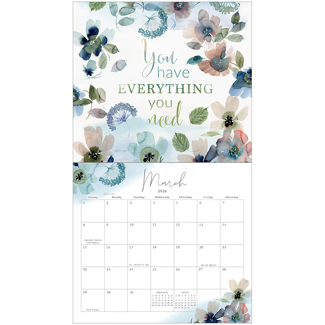 Gratitude 2026 Wall Calendar