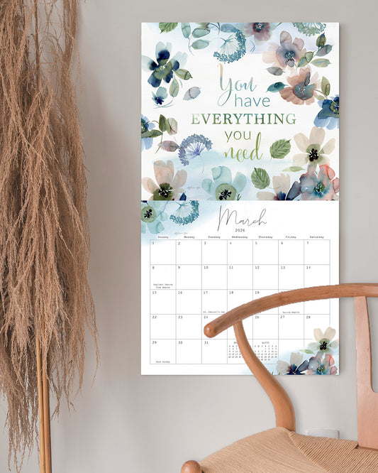 Gratitude 2026 Wall Calendar