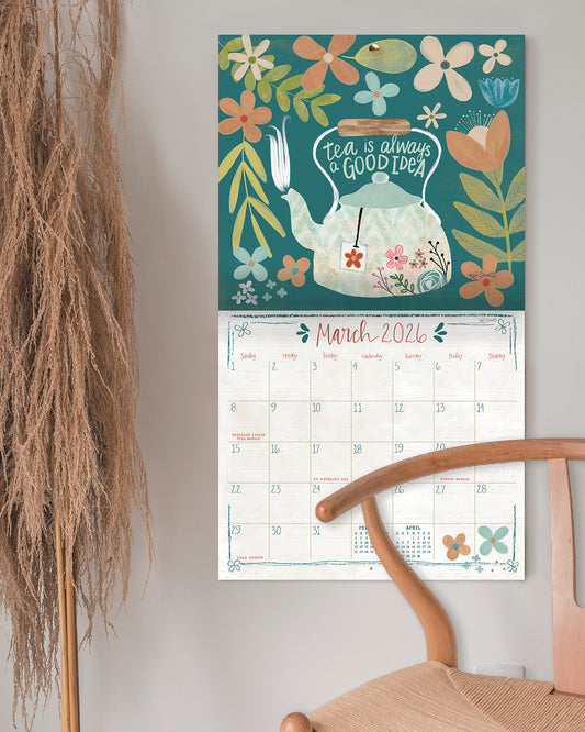 Tea Time 2026 Wall Calendar