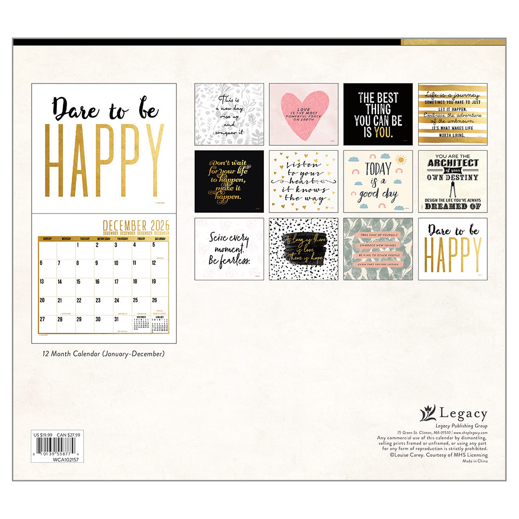 LIVE, LAUGH, LOVE 2026 Wall Calendar
