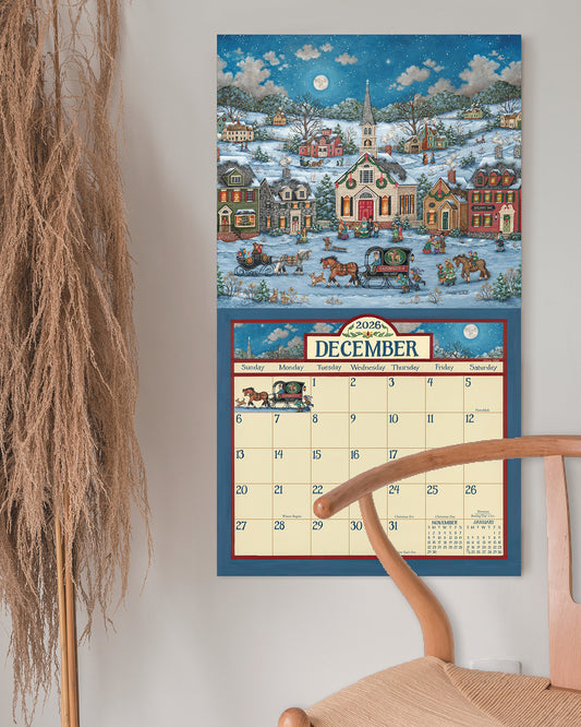 Bonnie White Folk Art 2026 Wall Calendar