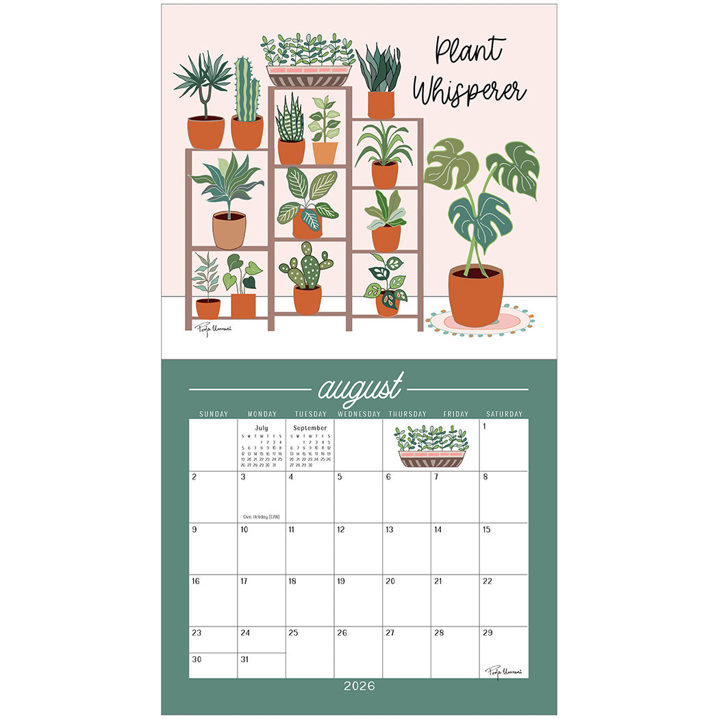 Plant Lady 2026 Wall Calendar