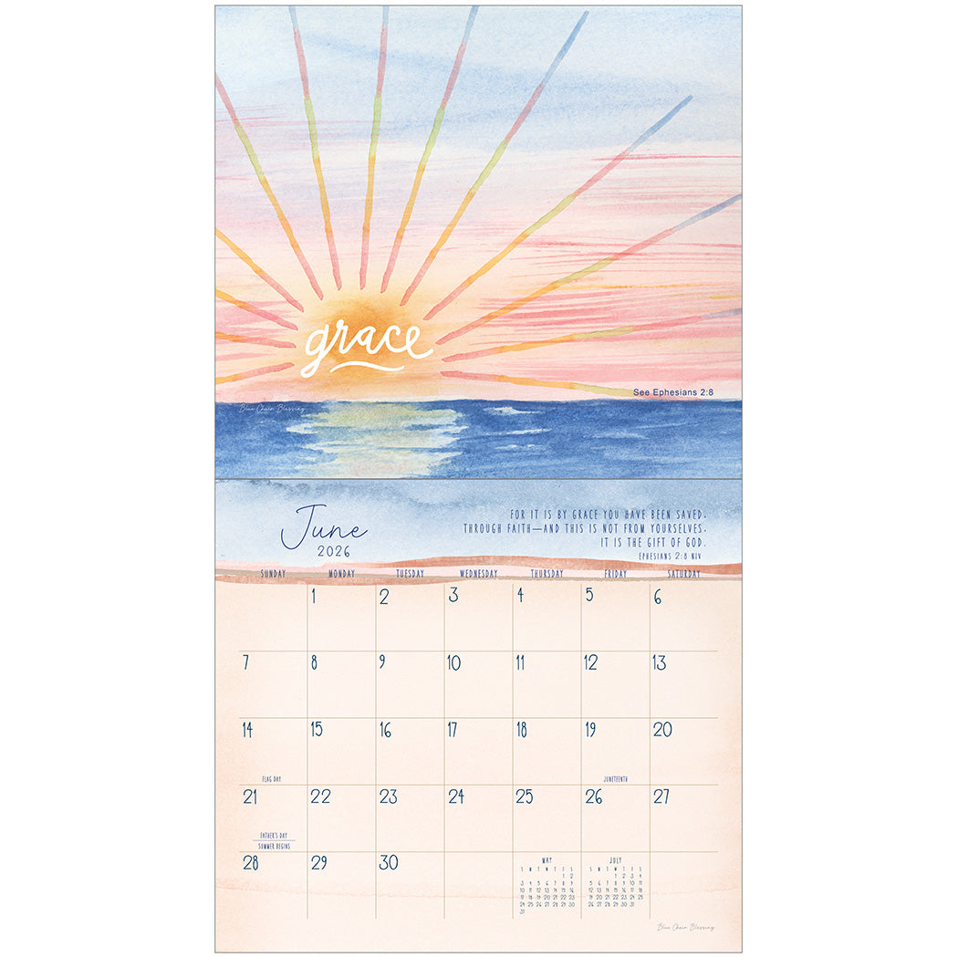 Grace Upon Grace 2026 Wall Calendar