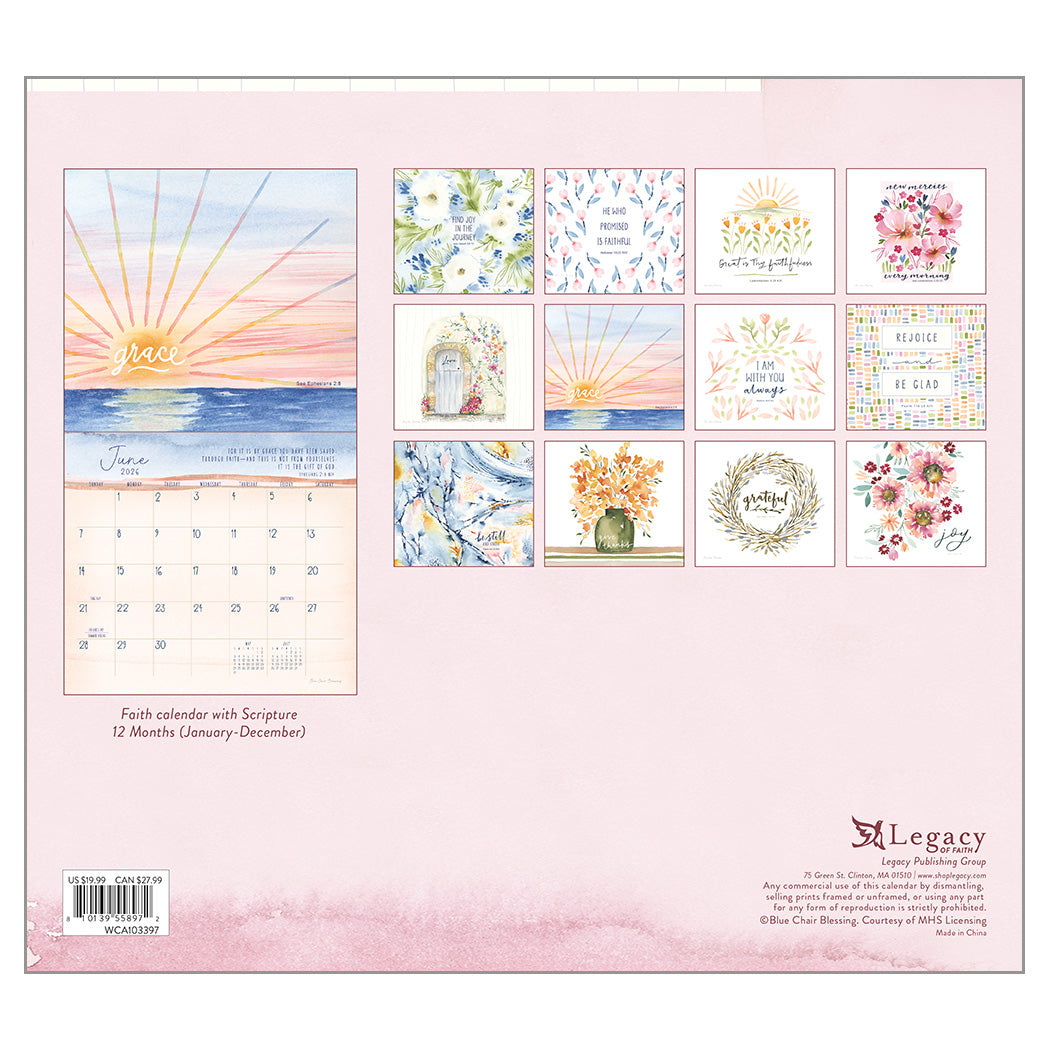 Grace Upon Grace 2026 Wall Calendar