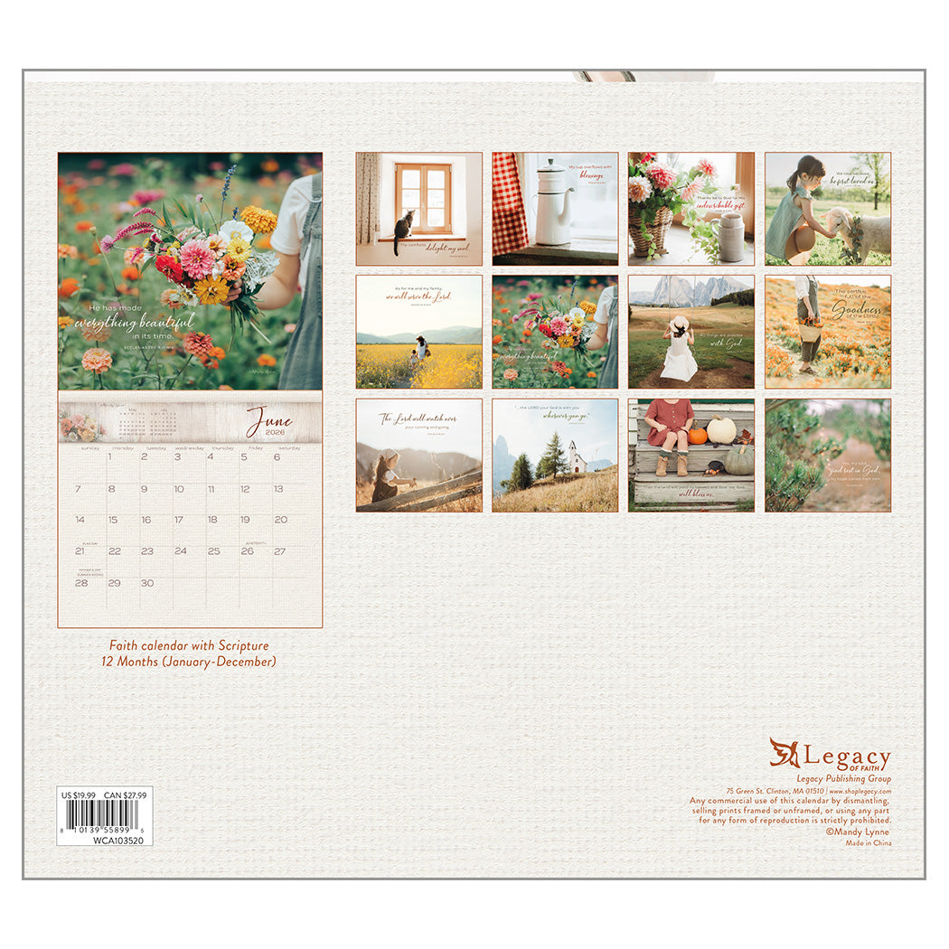 Living in the Light 2026 Wall Calendar