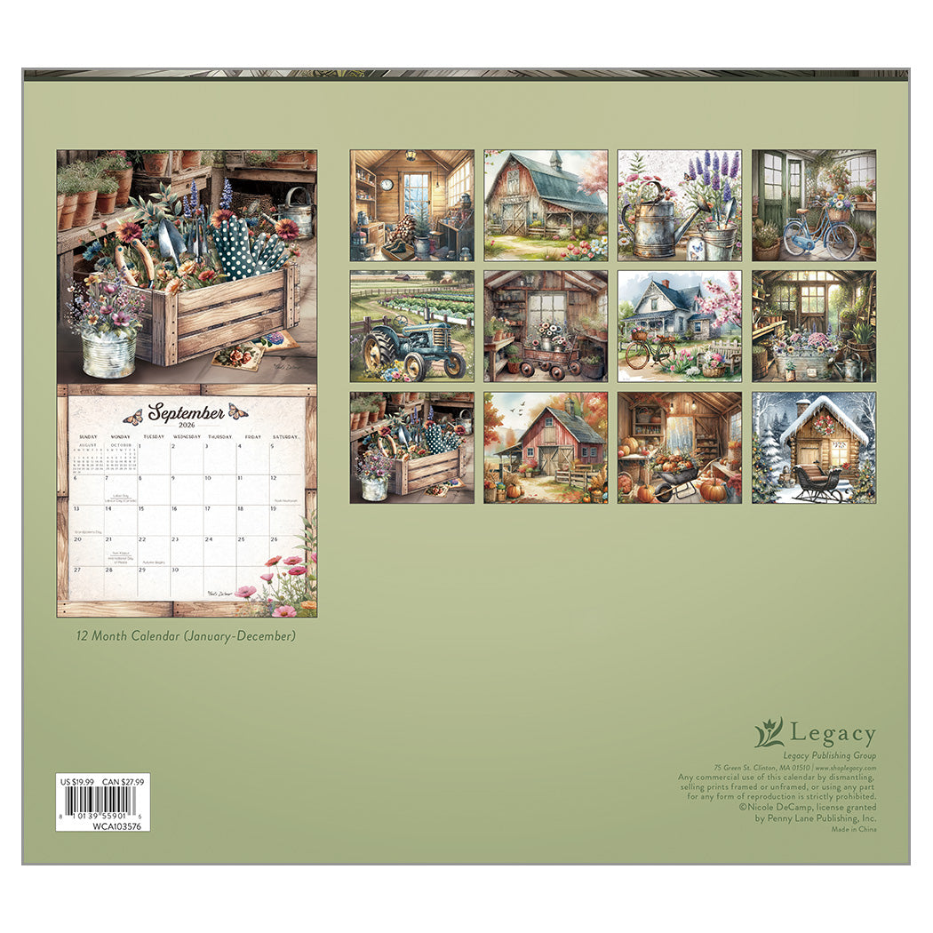 Gardening 2026 Wall Calendar