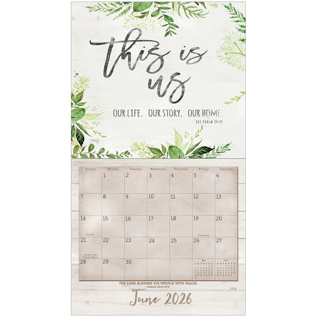 Faith and Family 2026 Wall Calendar