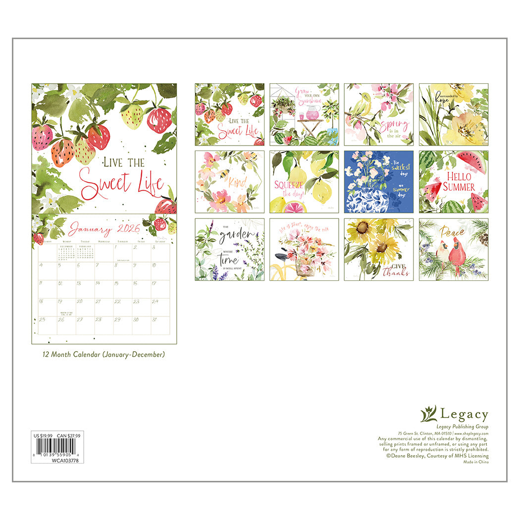 The Sweet Life 2026 Wall Calendar