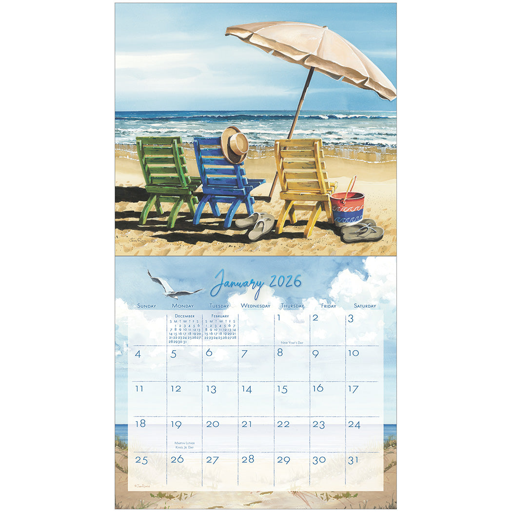 By the Sea 2026 Wall Calendar