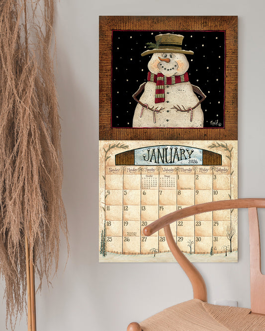 Folk Art by David 2026 Wall Calendar