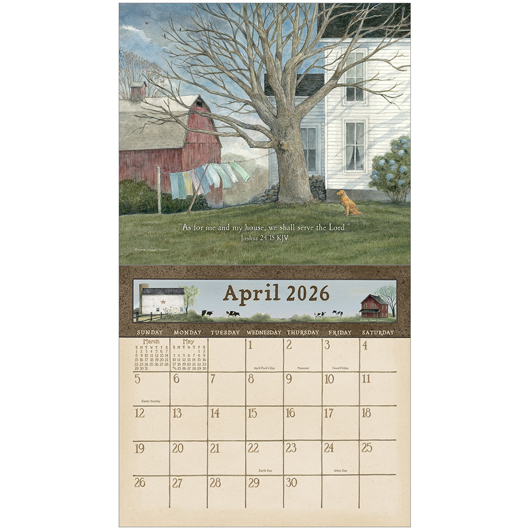 Country Blessings 2026 Wall Calendar