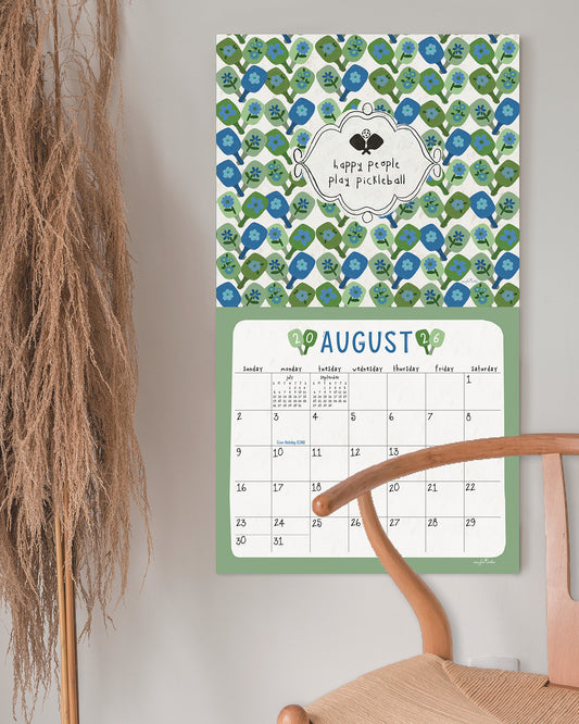 Pickleball 2026 Wall Calendar