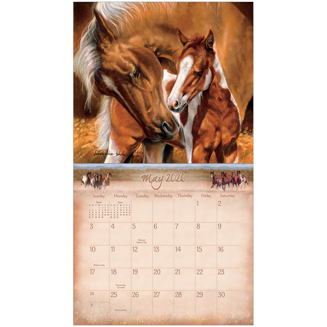 Horses 2026 Wall Calendar