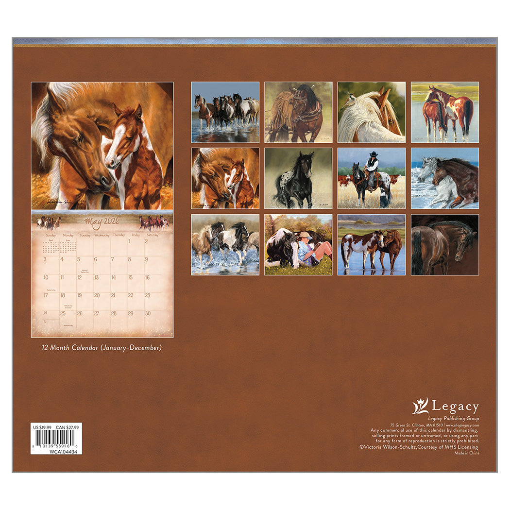 Horses 2026 Wall Calendar