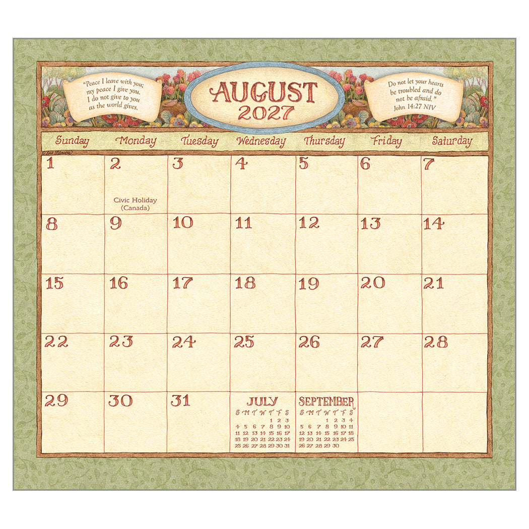 Faithful Moments 2027 Wall Calendar
