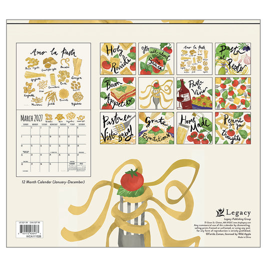 Pasta 2027 Wall Calendar