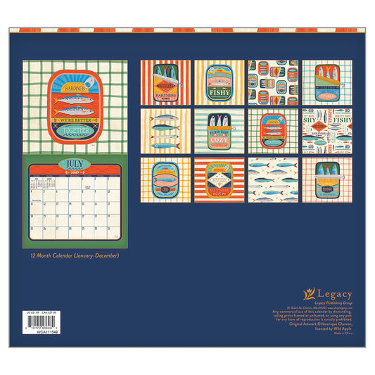 Sardines 2027 Wall Calendar