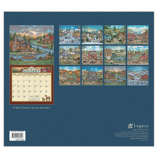 Bonnie White Folk Art 2027 Wall Calendar