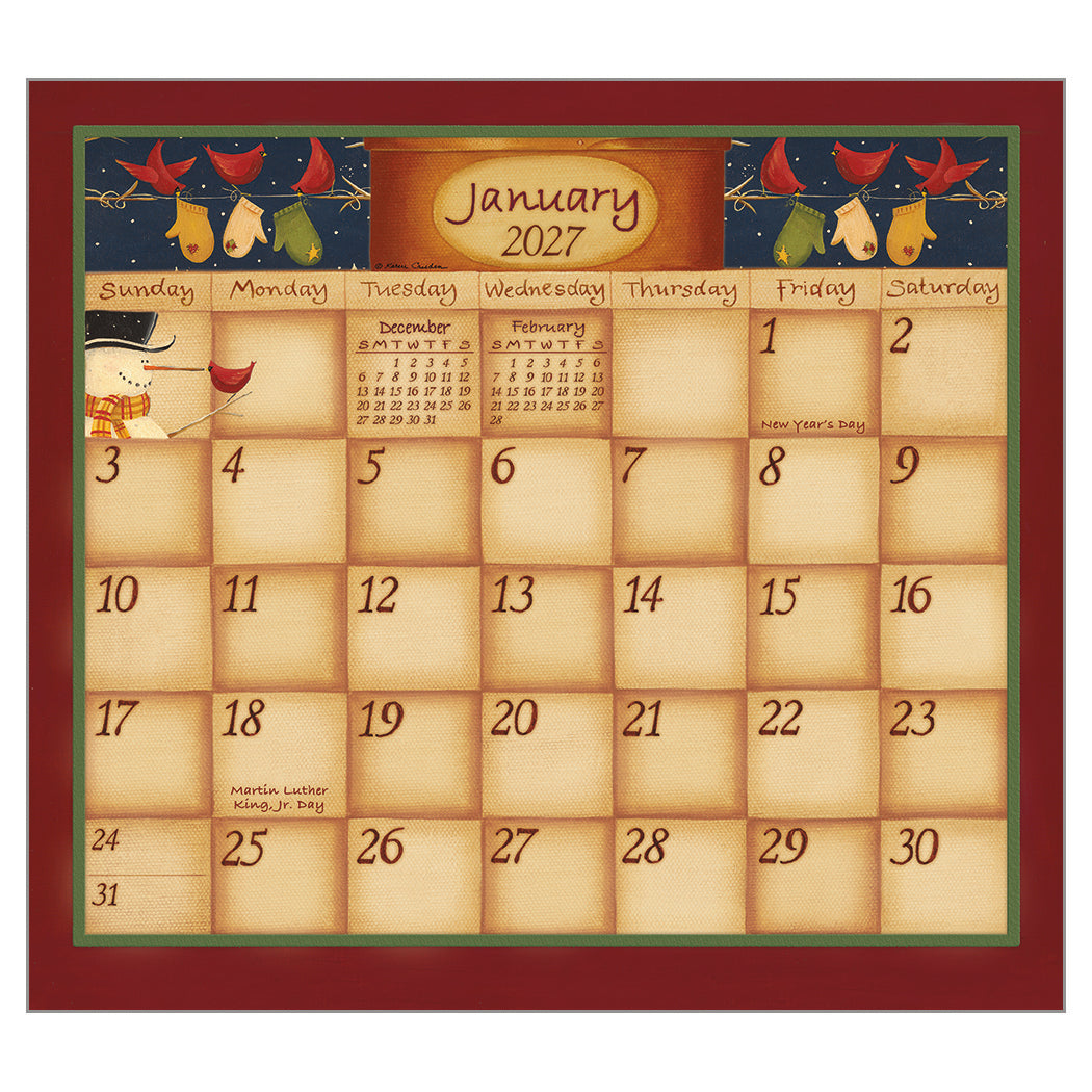 Simply Shaker 2027 Wall Calendar