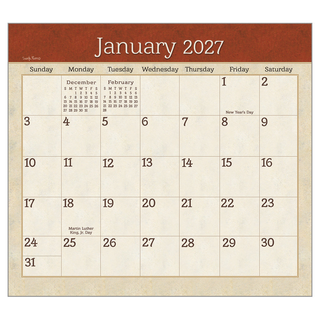 Puppies 2027 Wall Calendar