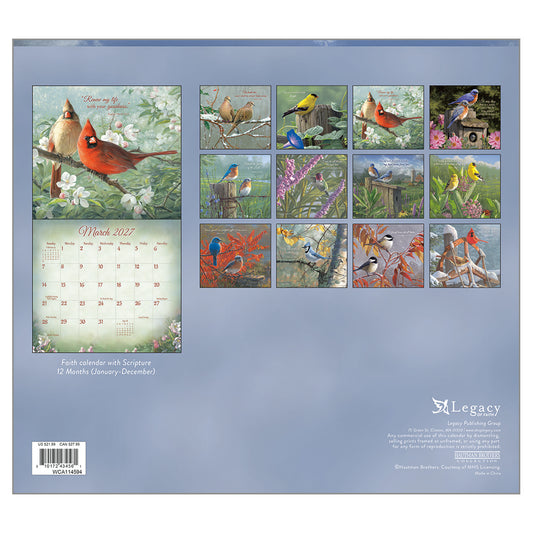 Songbirds of Faith 2027 Wall Calendar