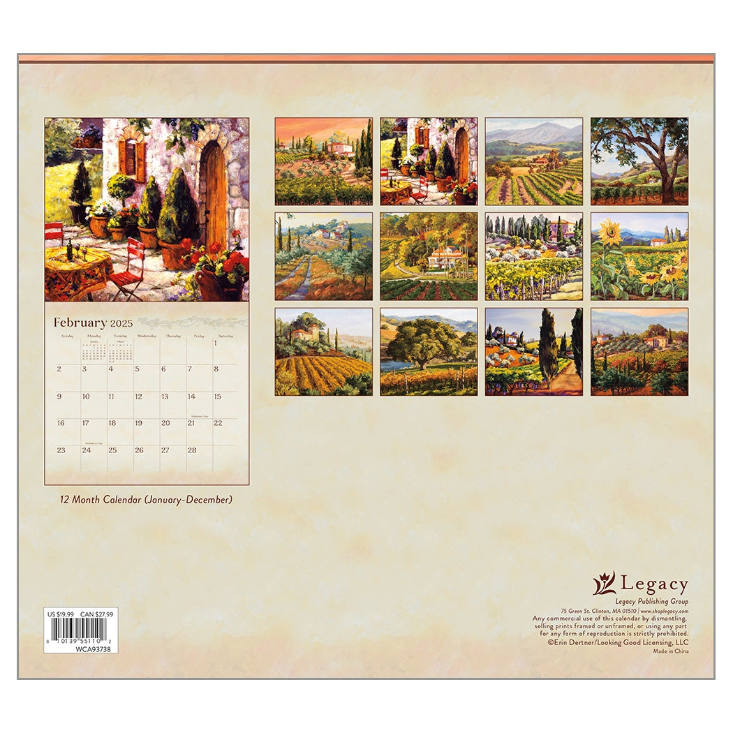 Wine Country 2025 Wall Calendars