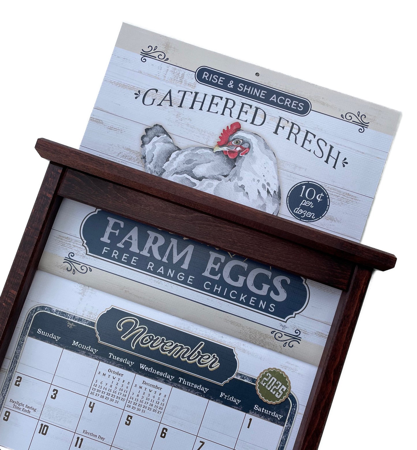 Contemporary calendar frame Walnut