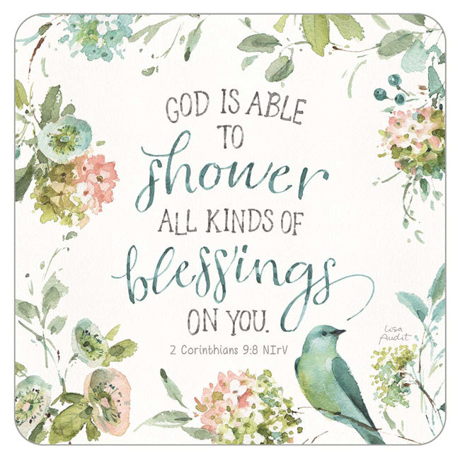 All Kinds of Blessings coaster set with Scripture