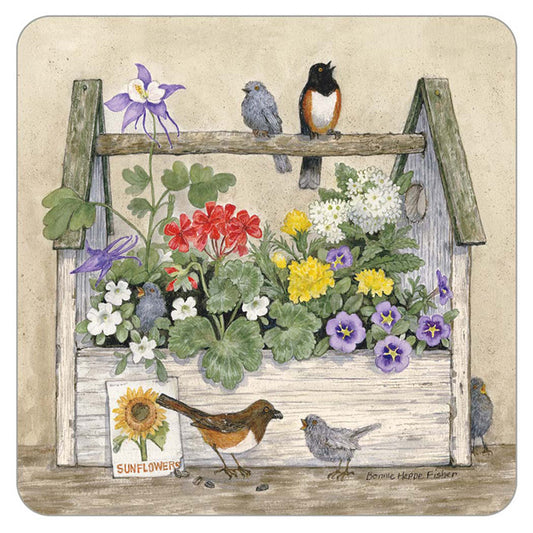 Toolbox and Birds coaster set