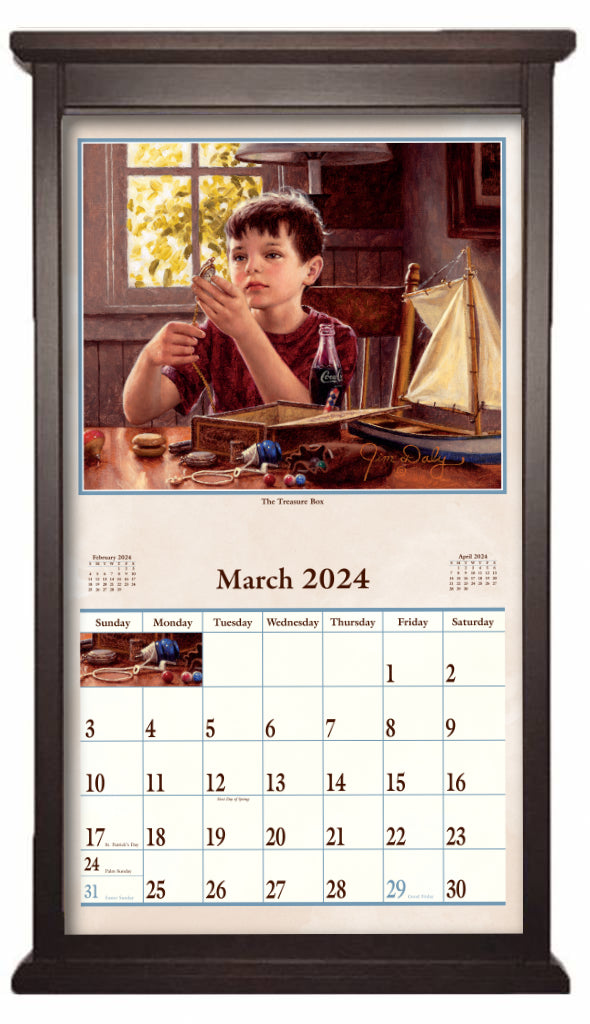 Contemporary calendar frame Walnut